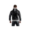 Mister B Leather Hoodie With Stripes