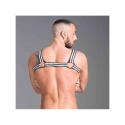 Neoprene Bulldog Harness - White - Small 36-39