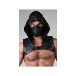 Leather Sleeveless Crop Hoodie - Small (36-41)