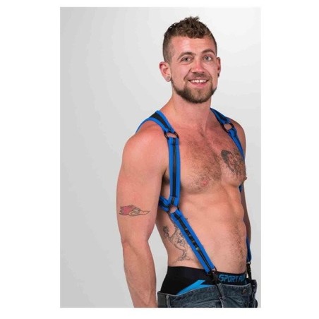 Neoprene Heckler Harness Black / Blue - Small / Medium