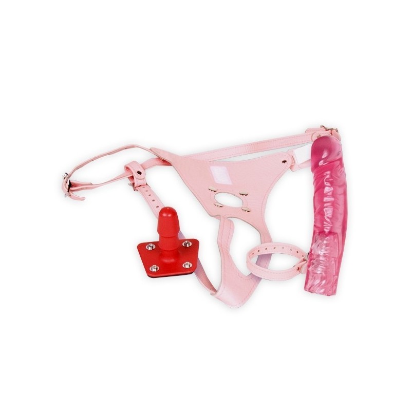 Janine's Pink Leather Ultra Harness