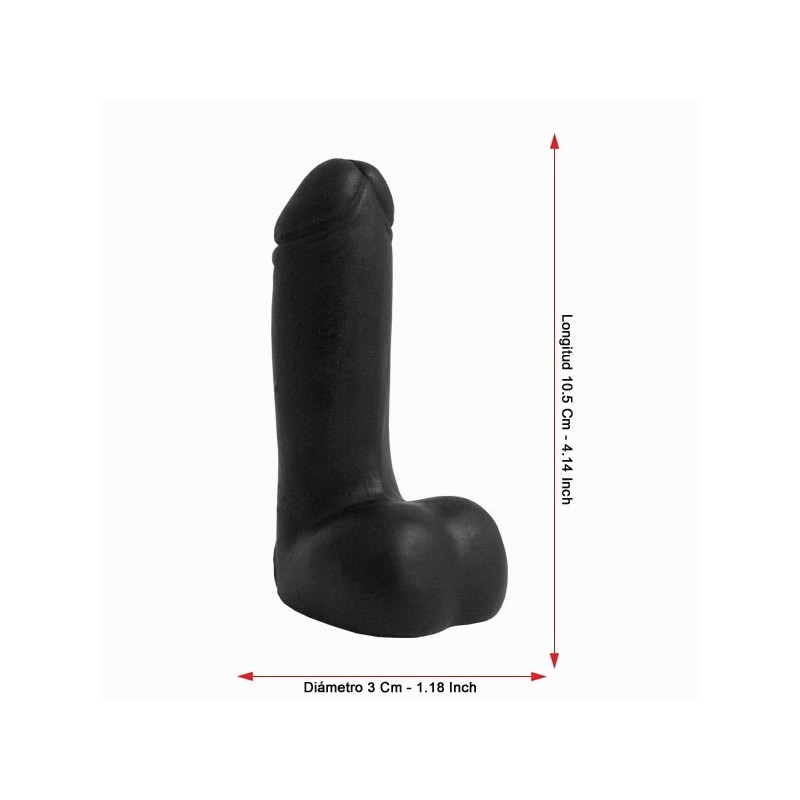 DP042 Private Benjamin Dildo Black 10.5 cm / 4.14"