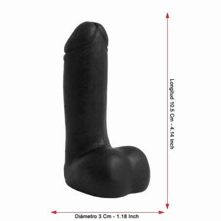 DP042 Private Benjamin Dildo Black 10.5 cm / 4.14"