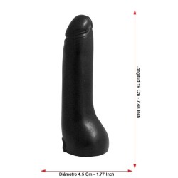 DP047 Little Lieutenant Dildo Black 19 cm / 7.48"