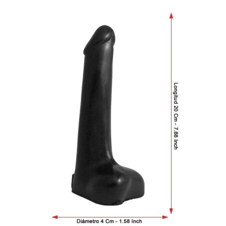 DP049 GI John Dildo Black 20 cm / 7.88"
