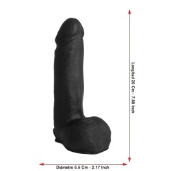 DP051 Rear-End Rookie Dildo Black 20 Cm / 7.88"