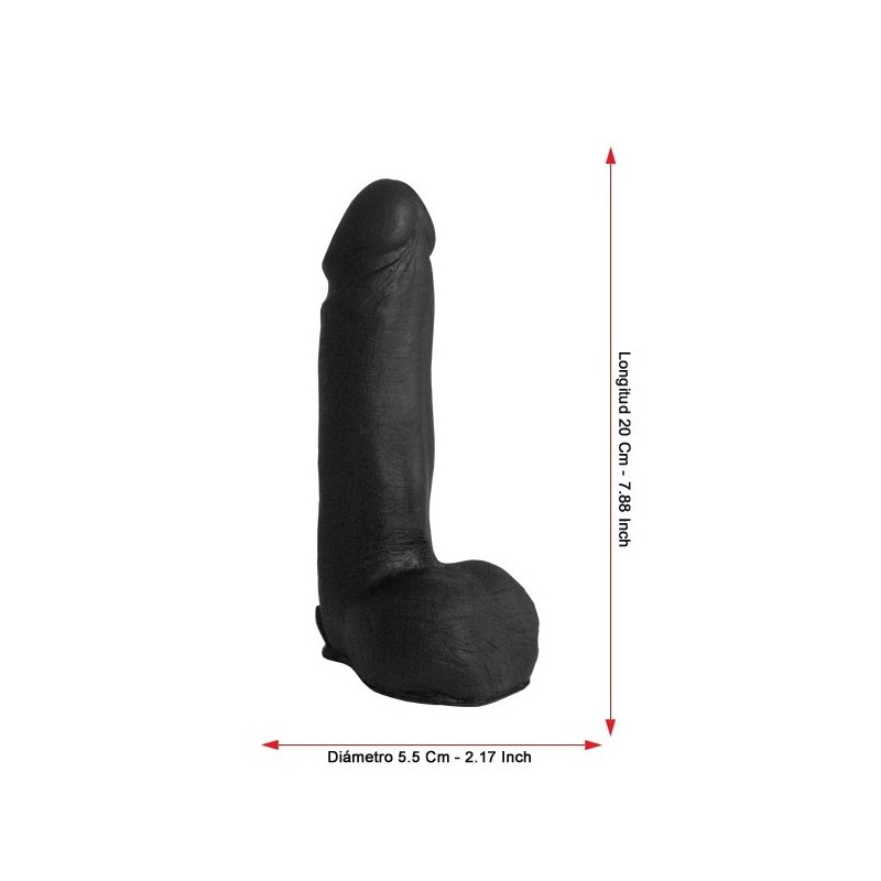 DP051 Rear-End Rookie Dildo Black 20 Cm / 7.88"