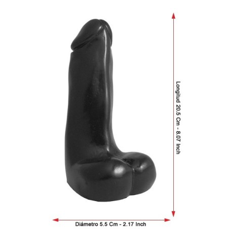 DP054 Anal Trainer Dildo Black 20.5 Cm / 8.07"
