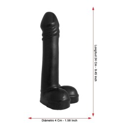 DP058 Drill Sergeant Dildo Black 24 Cm / 9.45"