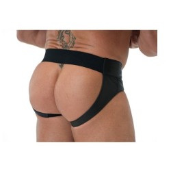 Leather Frat Jock Yellow