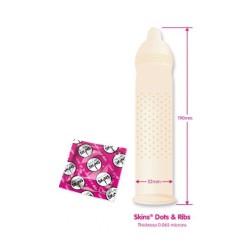 SKINS 4 Dots and Ribs Condom