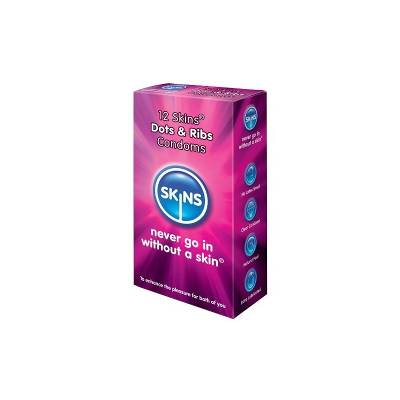 SKINS 12 Dots and Ribs Condoms