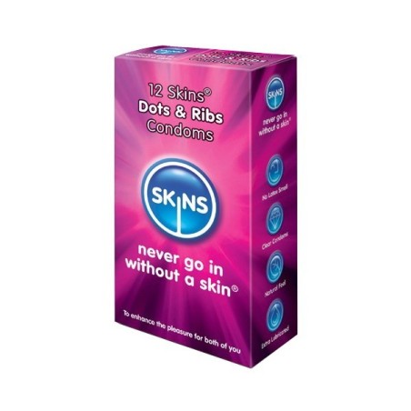 SKINS 12 Dots and Ribs Condoms