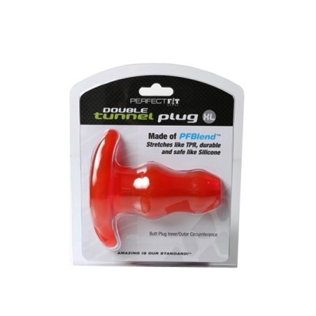 Double Tunnel Plug Medium - Red