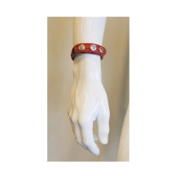 Leather Code Band | Bracelet | Cock Ring - Red - Fisting