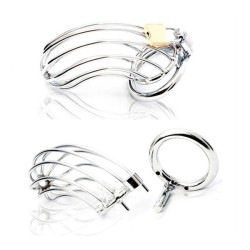 Male Chastity Device - Bird Cage - Stainless Steel