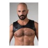 Leather Sleeveless Crop Hoodie