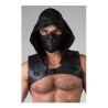 Leather Sleeveless Crop Hoodie