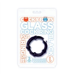 Falcon - Glass Cock Ring 40 mm. - Black