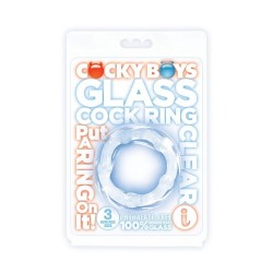 Falcon - Glass Cock Ring 45 mm. - Clear