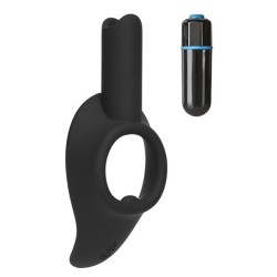 Cock Jock Vibrating Silicone C-Ring 38 mm. - Black
