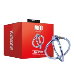 Duo Locked | Chromed Spherical Wrist Cuffs - 10.5cm.x8.6cm.