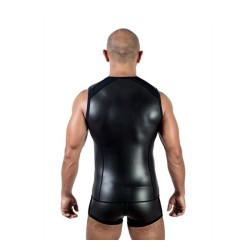 Neoprene Sleeveless T Zip Black