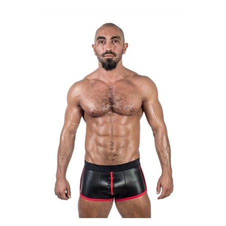 Neoprene Shorts 3 Way Full Zip Black Red