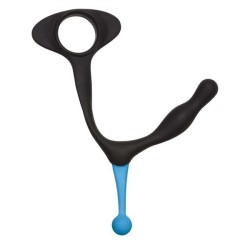 OptiMALE Duo Silicone C-Ring / P-Massager - Black