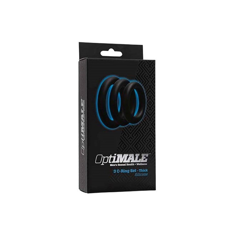 OptiMALE 3 C-Ring Set - Thick - Black