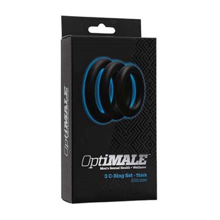 OptiMALE 3 C-Ring Set - Thick - Black
